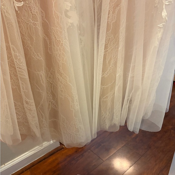 Sherri Hill White Ivory Nude long elegant formal prom dress - Picture 7 of 7